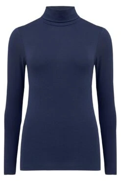 Pour Moi Second Skin Thermal Roll Neck Top - Navy -Cheap Clozi Vibe Store 265632 20211014124500