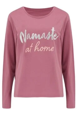 Pour Moi Namaste At Home Cotton Jersey Pyjama Set - Mink/Blush -Cheap Clozi Vibe Store 265980 20211115093200