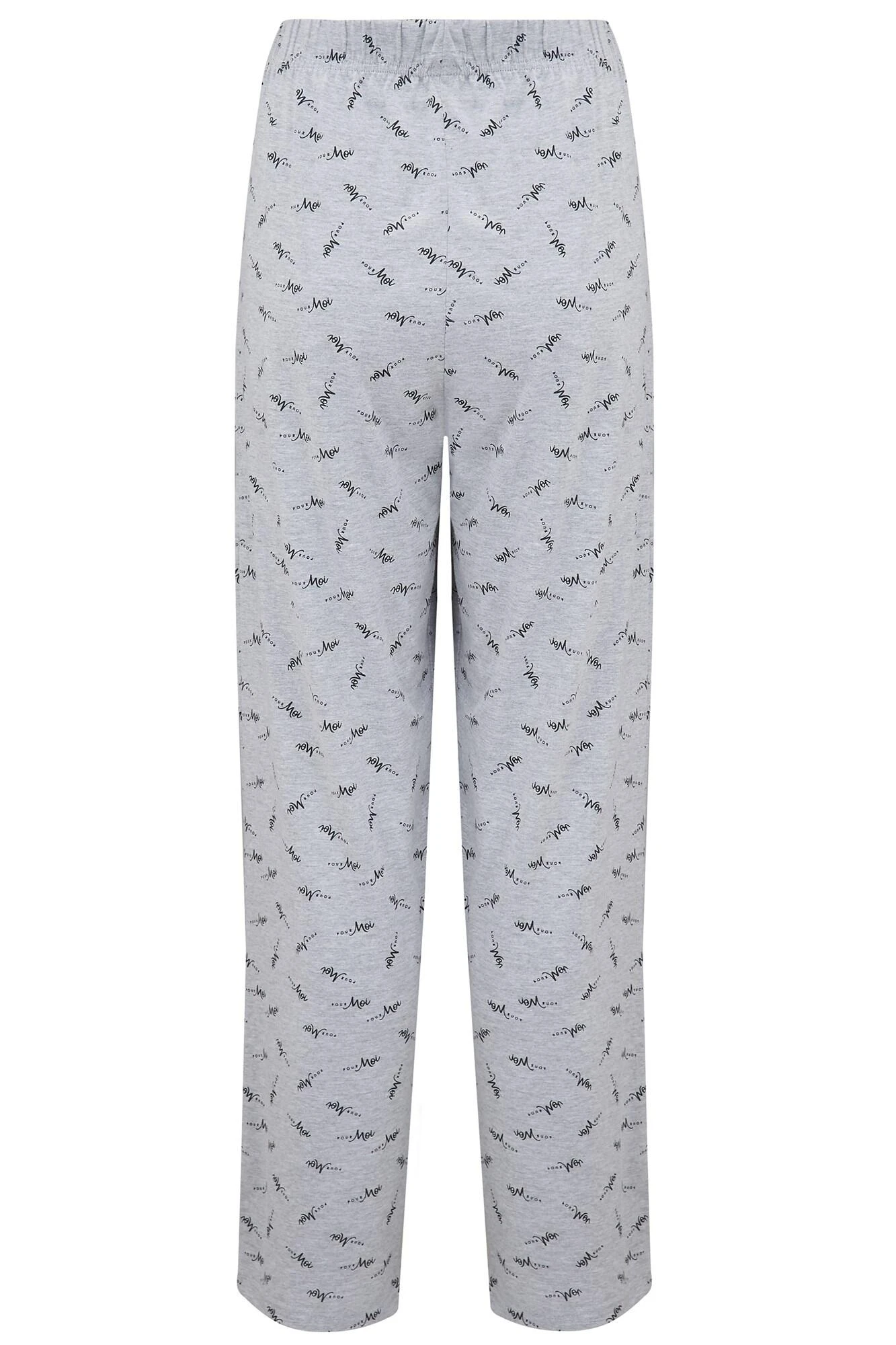 Pour Moi Logo Print Cotton Jersey Pyjama Set - Black/Grey 9 Pour Moi Logo Print Cotton Jersey Pyjama Set - Black/Grey - Image 9