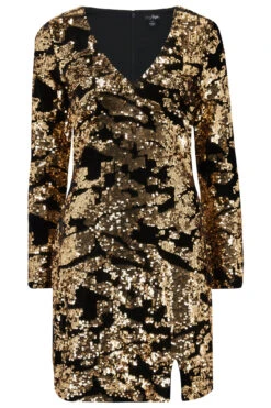Pour Moi Selena Velvet Sequin Mini Dress - Black/Gold 12 Pour Moi Selena Velvet Sequin Mini Dress - Black/Gold -Cheap Clozi Vibe Store 266360 20221109150000