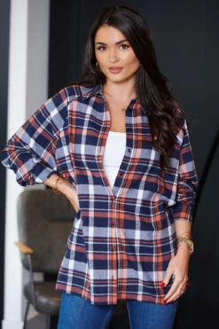 Pour Moi Remi Woven Check Boyfriend Shirt - Navy/Orange 13 Pour Moi Remi Woven Check Boyfriend Shirt - Navy/Orange -Cheap Clozi Vibe Store 266380 20221006125600