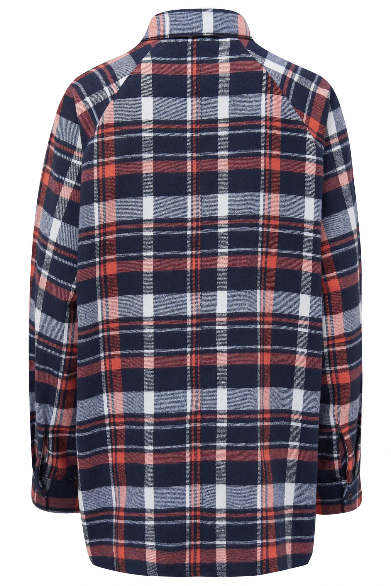 Pour Moi Remi Woven Check Boyfriend Shirt - Navy/Orange 9 Pour Moi Remi Woven Check Boyfriend Shirt - Navy/Orange - Image 9