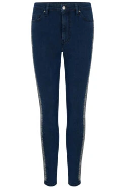 Pour Moi Alexa Diamante Trim Skinny Jeans - Indigo -Cheap Clozi Vibe Store 266478 20211215100400
