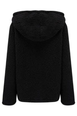 Pour Moi Cosy Borg Dressing Gown Hoodie - Black -Cheap Clozi Vibe Store 266498 20211021134300