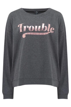 Pour Moi Trouble Jersey Jogger Pyjama Set - Grey/Black -Cheap Clozi Vibe Store 266599 20211021144500