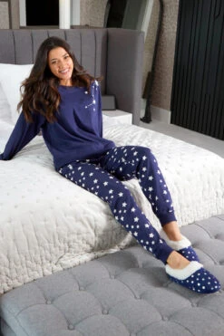 Pour Moi Star Print Jersey Jogger Pyjama Set - Navy/Ivory 11 Pour Moi Star Print Jersey Jogger Pyjama Set - Navy/Ivory -Cheap Clozi Vibe Store 266609 20211021145700