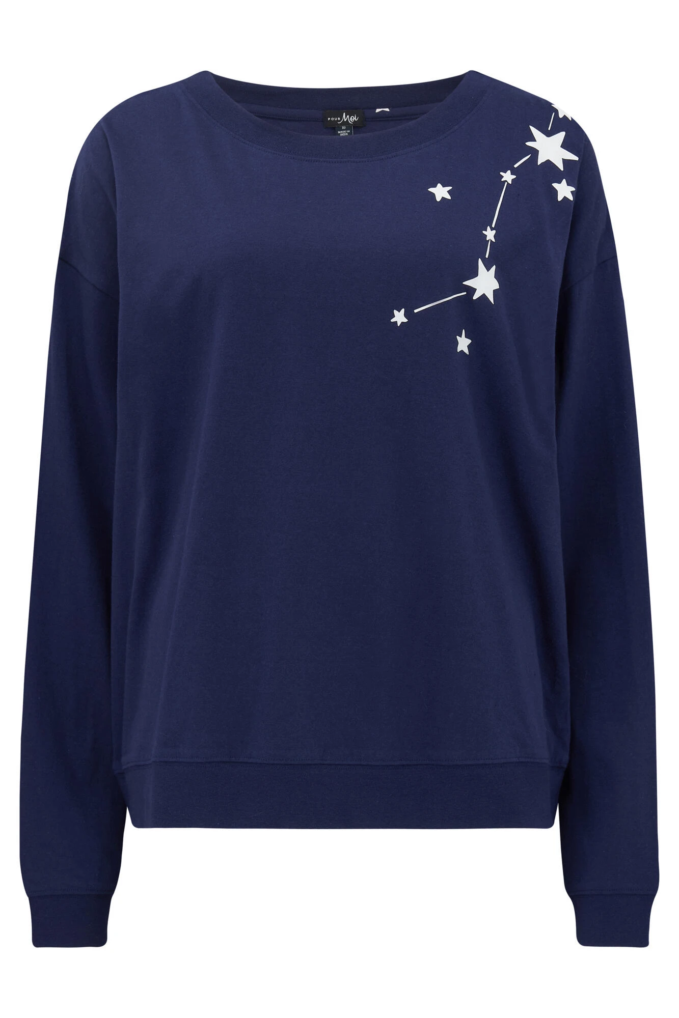 Pour Moi Star Print Jersey Jogger Pyjama Set - Navy/Ivory 6 Pour Moi Star Print Jersey Jogger Pyjama Set - Navy/Ivory - Image 6