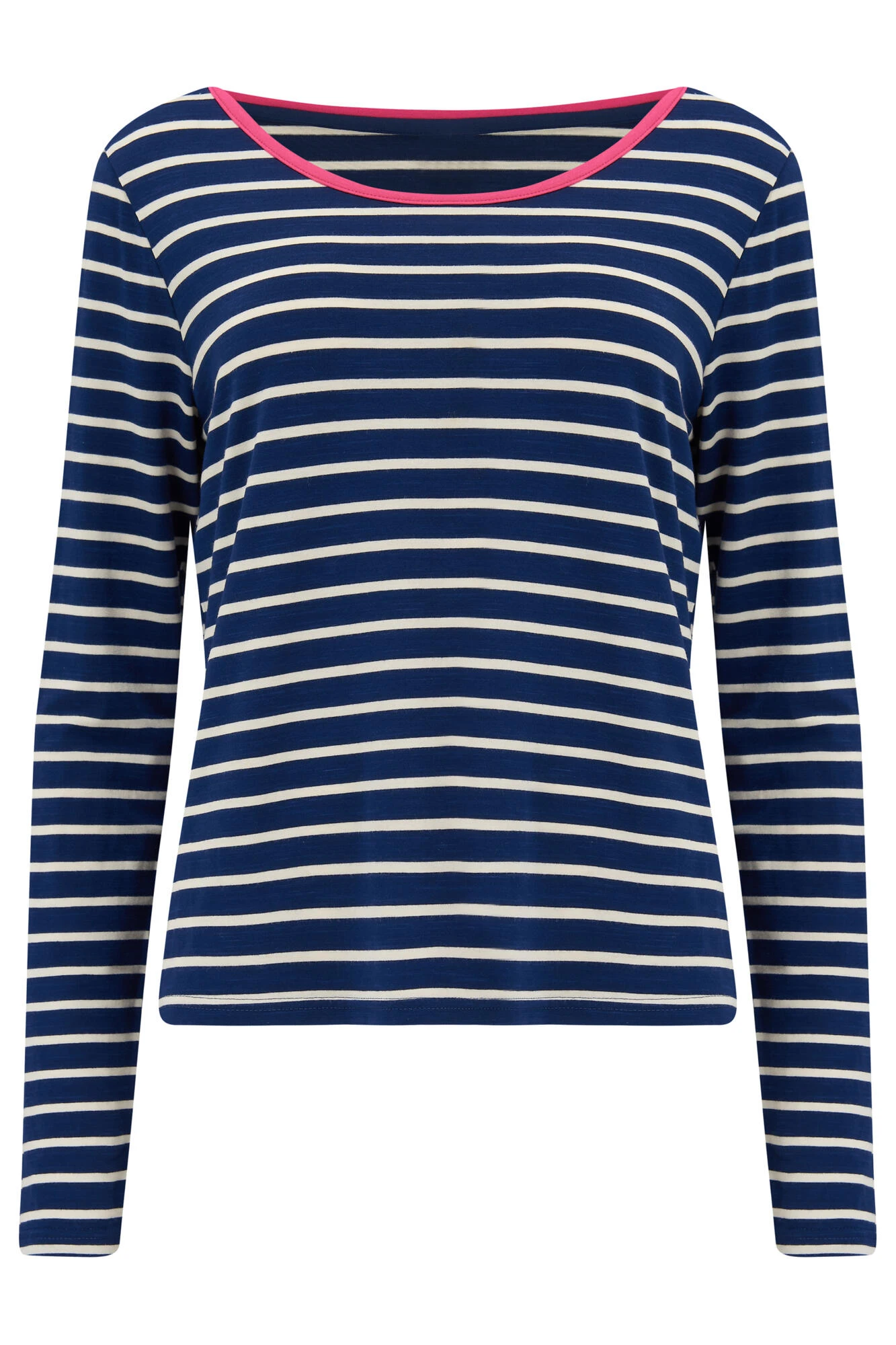 Pour Moi Stripe Jersey Long Sleeve Pyjama Set - Navy/White 5 Pour Moi Stripe Jersey Long Sleeve Pyjama Set - Navy/White - Image 5