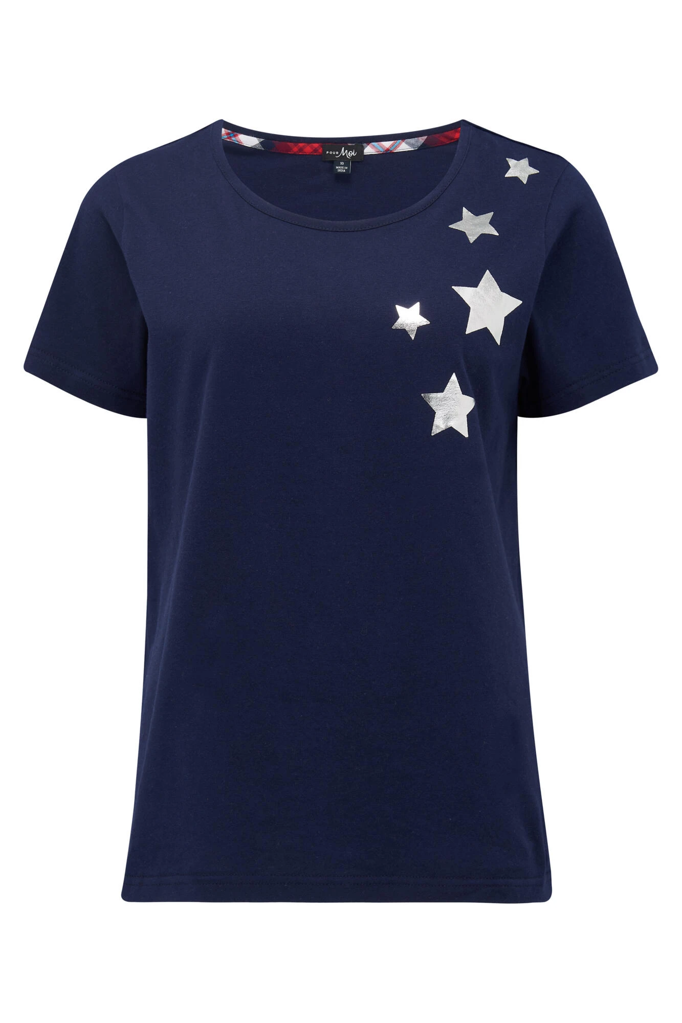 Pour Moi Cosy Check Trouser And Jersey T-Shirt Pyjama - Navy/Red 4 Pour Moi Cosy Check Trouser And Jersey T-Shirt Pyjama - Navy/Red - Image 4