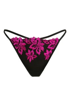 Pour Moi Roxie G-String - Black/Hot Pink -Cheap Clozi Vibe Store 266915 20221109110800