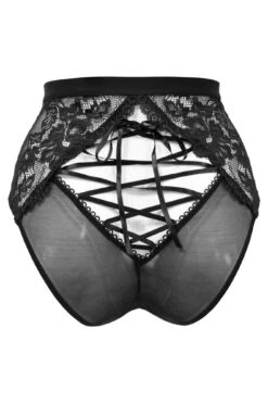 Pour Moi Statement Deep Lace Up Brief - Black -Cheap Clozi Vibe Store 267830 20220404094800