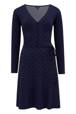 Pour Moi Bella Slinky Jersey Long Sleeve Tea Dress - Navy/Red 10 Pour Moi Bella Slinky Jersey Long Sleeve Tea Dress - Navy/Red -Cheap Clozi Vibe Store 273063 20220331135600