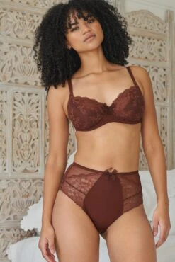 Pour Moi Flora Deep Brief - Chocolate -Cheap Clozi Vibe Store 273126 20230608163300