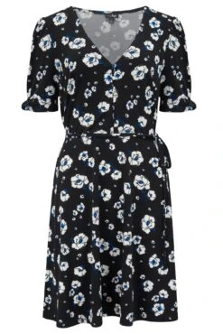 Pour Moi Bella Slinky Stretch Tie Sleeve Tea Dress - Mono Floral 8 Pour Moi Bella Slinky Stretch Tie Sleeve Tea Dress - Mono Floral -Cheap Clozi Vibe Store 275096 20220214154100
