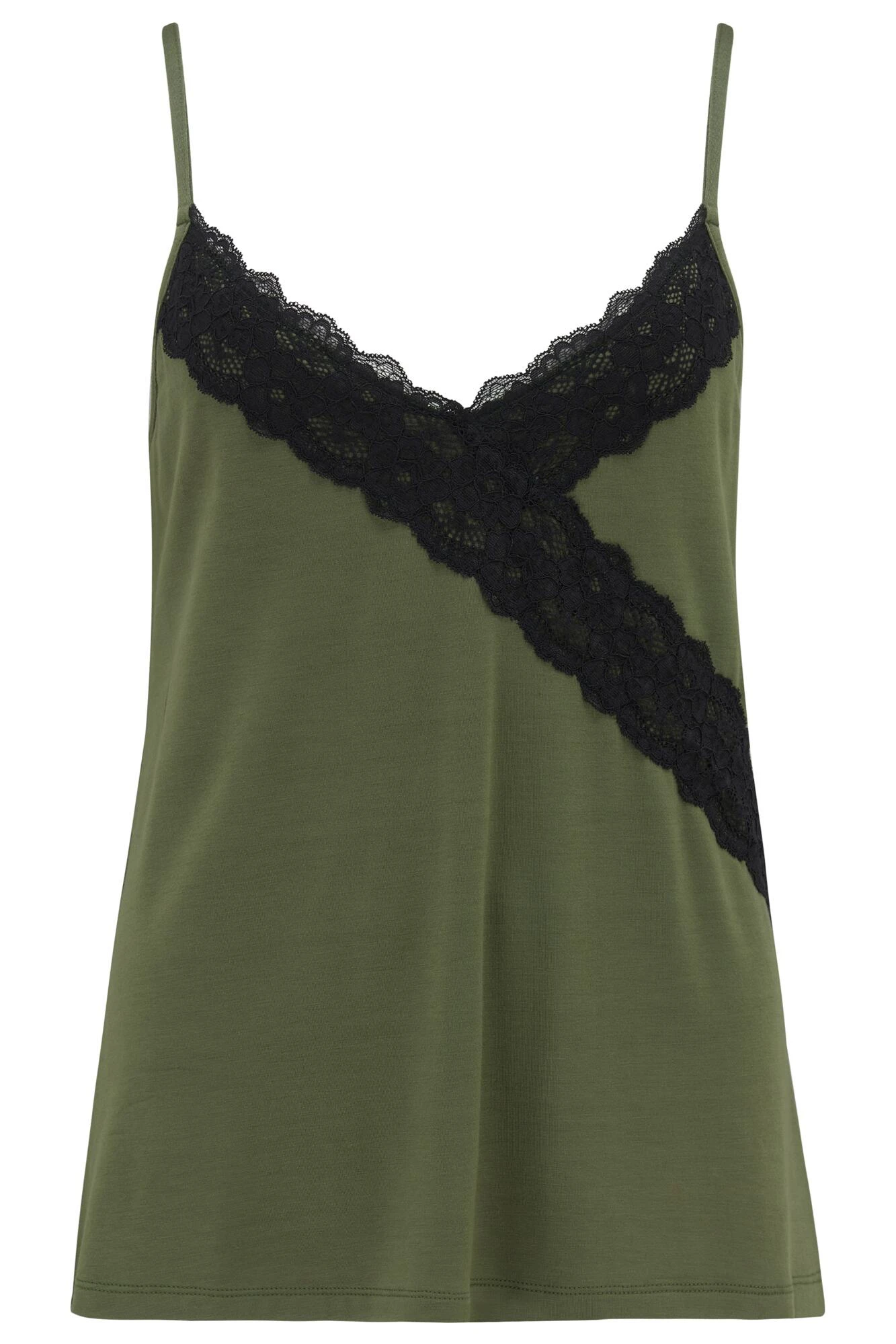 Pour Moi Sofa Loves Lace Hidden Support Soft Jersey Cami - Khaki/Black 5 Pour Moi Sofa Loves Lace Hidden Support Soft Jersey Cami - Khaki/Black - Image 5