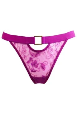 Pour Moi India Embroidery Thong - Orchid -Cheap Clozi Vibe Store 279369 20220316151900