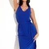 Pour Moi Jessie Fuller Bust Notch Neck Stretch Midi Dress - Cobalt