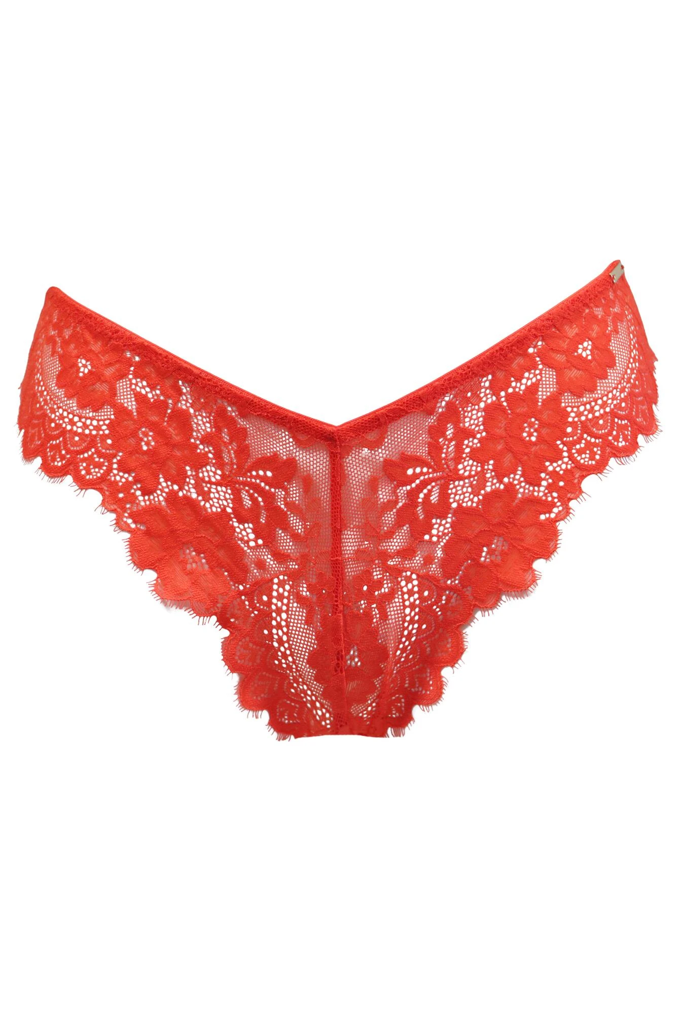 Pour Moi India Eyelash Lace V-Shape Brief - Orange 6 Pour Moi India Eyelash Lace V-Shape Brief - Orange - Image 6