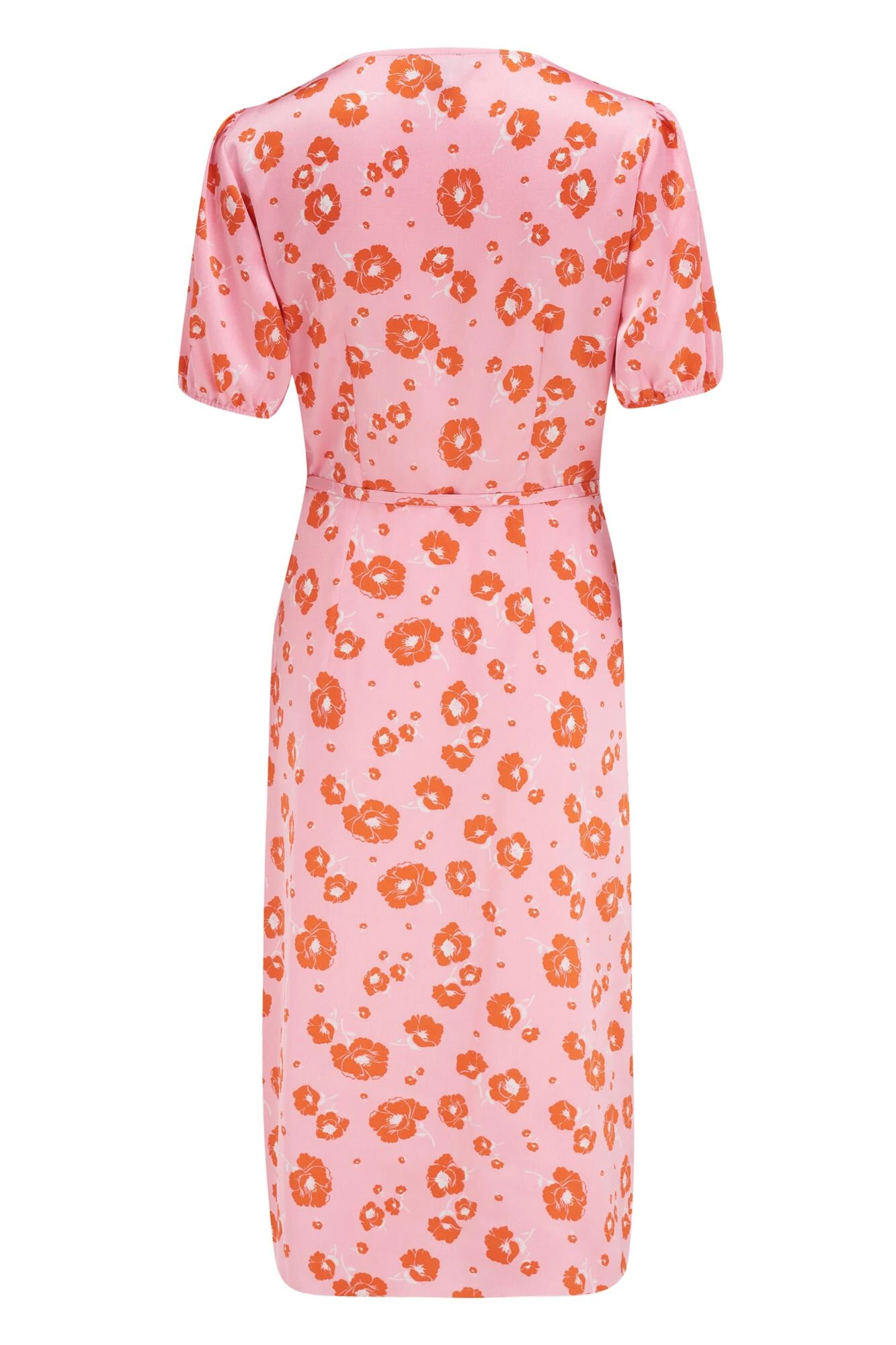 Pour Moi Margot Woven Satin Midi Tea Dress - Pink/Orange 8 Pour Moi Margot Woven Satin Midi Tea Dress - Pink/Orange - Image 8