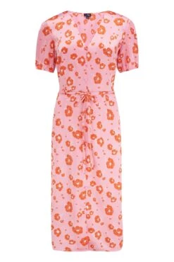 Pour Moi Margot Woven Satin Midi Tea Dress - Pink/Orange 14 Pour Moi Margot Woven Satin Midi Tea Dress - Pink/Orange -Cheap Clozi Vibe Store 281278 20220412103800