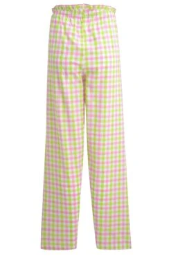 Pour Moi Cotton Woven Gingham Paperbag Trouser - Pink/Lime -Cheap Clozi Vibe Store 282201 20230413091700