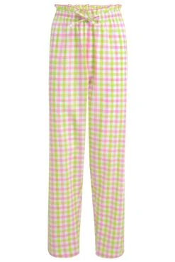 Pour Moi Cotton Woven Gingham Paperbag Trouser - Pink/Lime -Cheap Clozi Vibe Store 282202 20230413091700