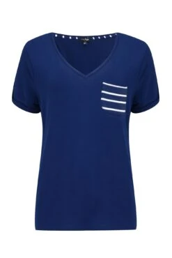 Pour Moi Jersey Stripe Short Pyjama Set - Navy/White -Cheap Clozi Vibe Store 282659 20230329145400