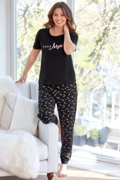 Pour Moi Logo Cotton Jersey Pyjama Set - Black/Pink 12 Pour Moi Logo Cotton Jersey Pyjama Set - Black/Pink -Cheap Clozi Vibe Store 282671 20220413165300
