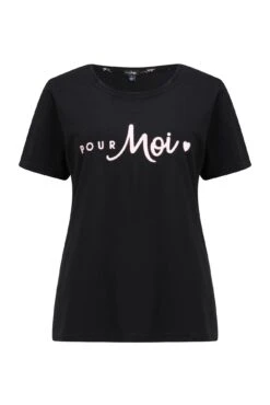 Pour Moi Logo Cotton Jersey Pyjama Set - Black/Pink 14 Pour Moi Logo Cotton Jersey Pyjama Set - Black/Pink -Cheap Clozi Vibe Store 282675 20220413165300