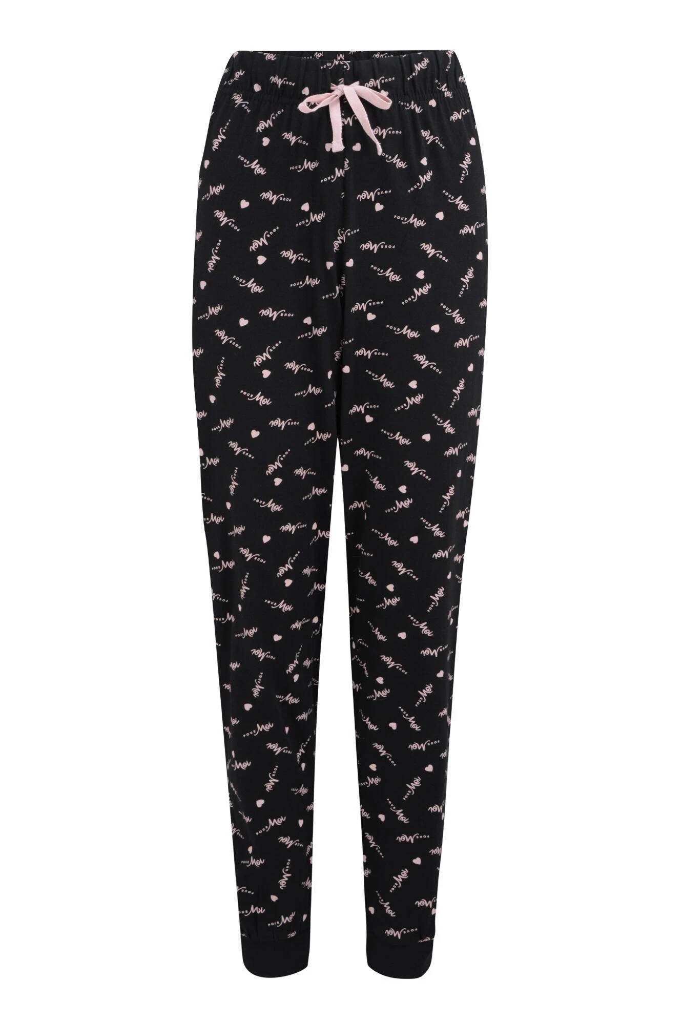 Pour Moi Logo Cotton Jersey Pyjama Set - Black/Pink 8 Pour Moi Logo Cotton Jersey Pyjama Set - Black/Pink - Image 8