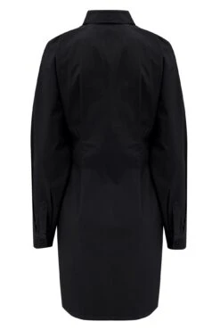 Pour Moi Cotton Poplin Cinched Waist Shirt Dress - Black -Cheap Clozi Vibe Store 284981 20220518133100