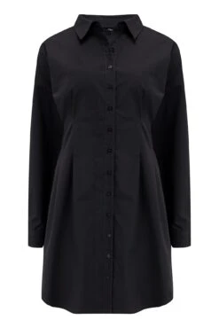 Pour Moi Cotton Poplin Cinched Waist Shirt Dress - Black -Cheap Clozi Vibe Store 284982 20220518133100