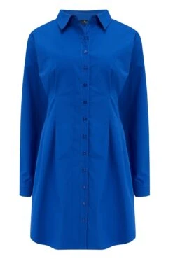 Pour Moi Cotton Poplin Cinched Waist Shirt Dress - Cobalt 12 Pour Moi Cotton Poplin Cinched Waist Shirt Dress - Cobalt -Cheap Clozi Vibe Store 285007 20220428105700