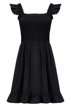 Pour Moi Lucy Cotton Poplin Frill Shoulder Mini Dress - Black 8 Pour Moi Lucy Cotton Poplin Frill Shoulder Mini Dress - Black -Cheap Clozi Vibe Store 285481 20220505144100
