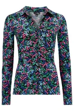 Pour Moi Bailey Slinky Jersey Stretch Shirt - Black Ditsy 12 Pour Moi Bailey Slinky Jersey Stretch Shirt - Black Ditsy -Cheap Clozi Vibe Store 287724 20230222155600