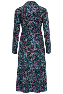 Pour Moi Bailey Slinky Jersey Midi Shirt Dress - Black Ditsy -Cheap Clozi Vibe Store 287737 20230222164500