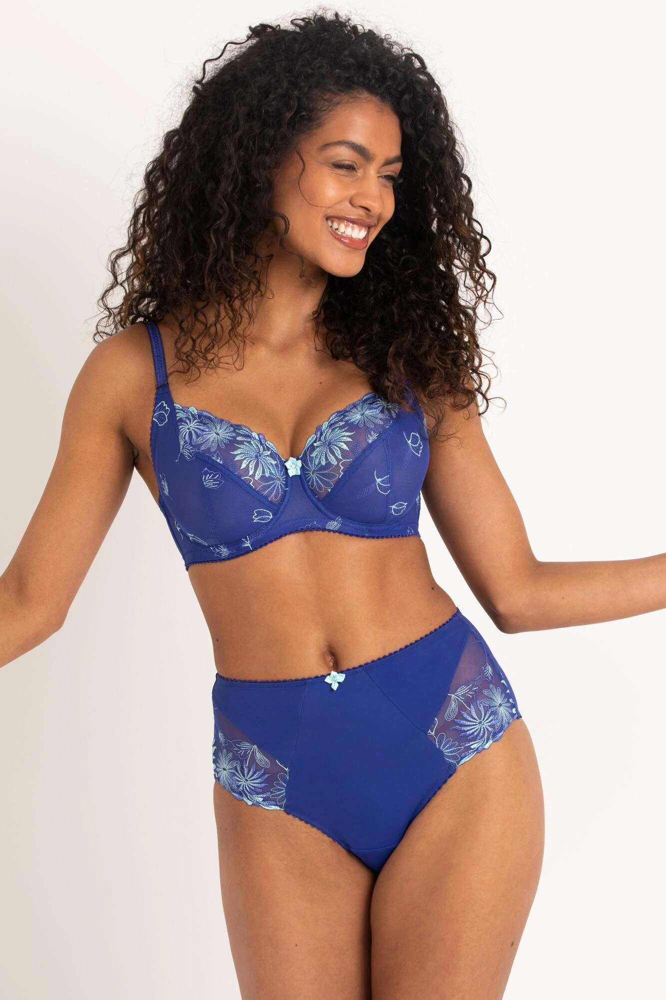 Pour Moi St Tropez High Waist Deep Brief - Cobalt/Aqua 4 Pour Moi St Tropez High Waist Deep Brief - Cobalt/Aqua - Image 4
