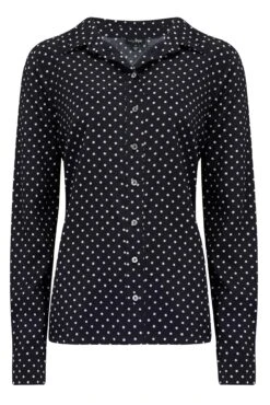 Pour Moi Kelly Woven Viscose Shirt - Black Spot -Cheap Clozi Vibe Store 289285 20230210164200