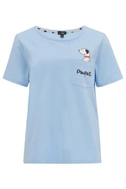 Pour Moi Pawfect Cotton Jersey Short Pyjama Set - Blue -Cheap Clozi Vibe Store 289307 20221114164700