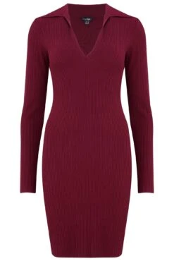 Pour Moi Eva Rib Knit V Neck Collar Mini Dress With LENZING™ ECOVERO™ Viscose - Berry 6 Pour Moi Eva Rib Knit V Neck Collar Mini Dress With LENZING™ ECOVERO™ Viscose - Berry -Cheap Clozi Vibe Store 289869 20230223145600