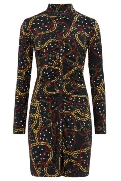 Pour Moi Brooke Jersey Ruched Front Shirt Dress - Black/Gold 12 Pour Moi Brooke Jersey Ruched Front Shirt Dress - Black/Gold -Cheap Clozi Vibe Store 290071 20220817091800