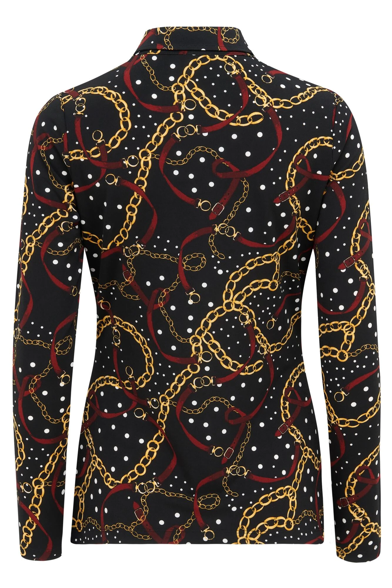 Pour Moi Brooke Jersey Ruched Front Shirt - Black Gold 8 Pour Moi Brooke Jersey Ruched Front Shirt - Black Gold - Image 8