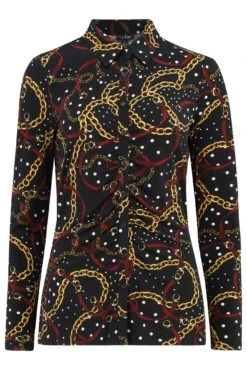 Pour Moi Brooke Jersey Ruched Front Shirt - Black Gold 14 Pour Moi Brooke Jersey Ruched Front Shirt - Black Gold -Cheap Clozi Vibe Store 290102 20221006102800