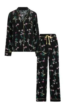 Pour Moi Luxe Woven Pyjama - Black Floral -Cheap Clozi Vibe Store 290323 20221114141100