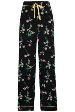 Pour Moi Luxe Woven Pyjama - Black Floral -Cheap Clozi Vibe Store 290327 20221114141100