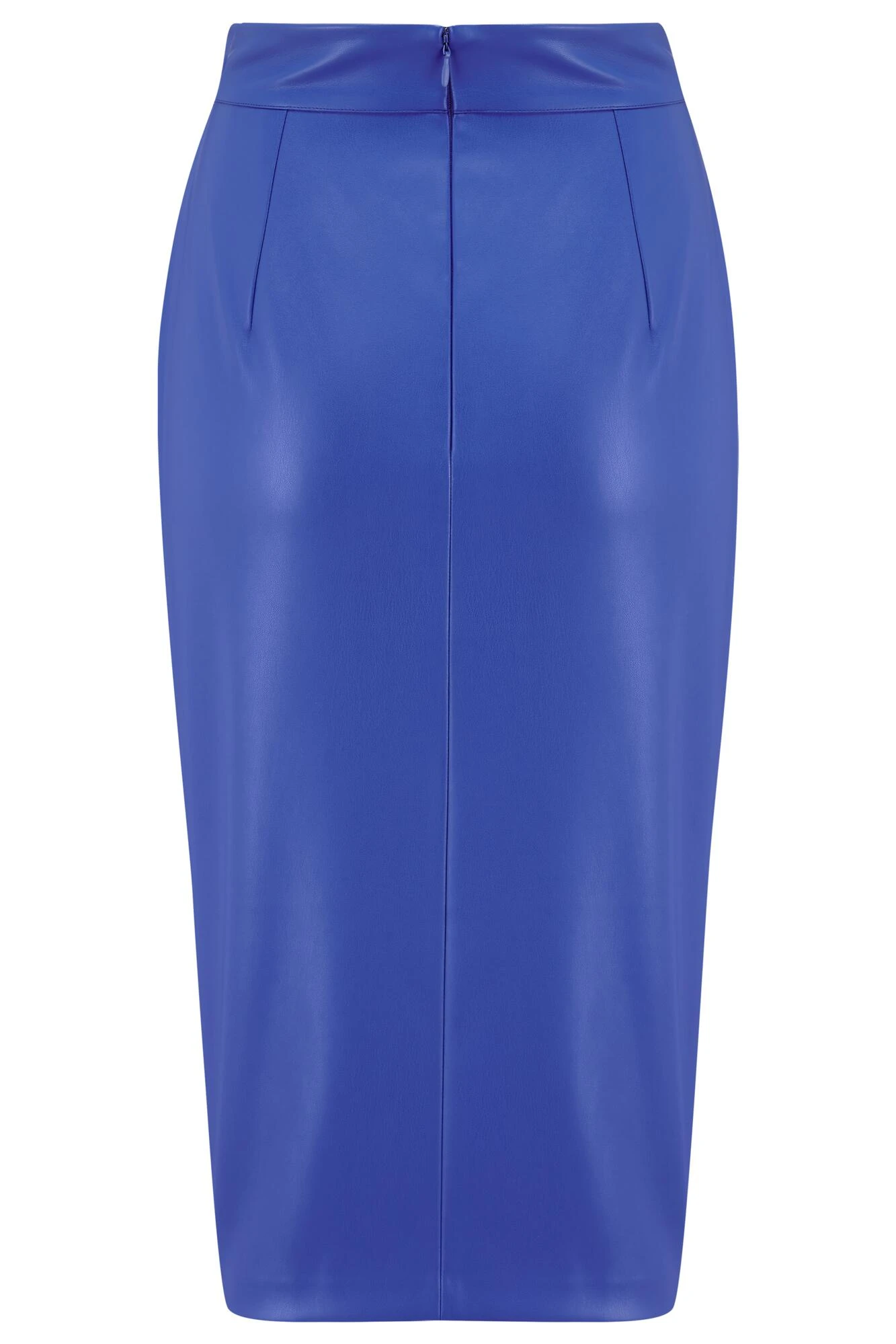 Pour Moi Elise Faux Leather Midi Pencil Skirt - Cobalt 6 Pour Moi Elise Faux Leather Midi Pencil Skirt - Cobalt - Image 6
