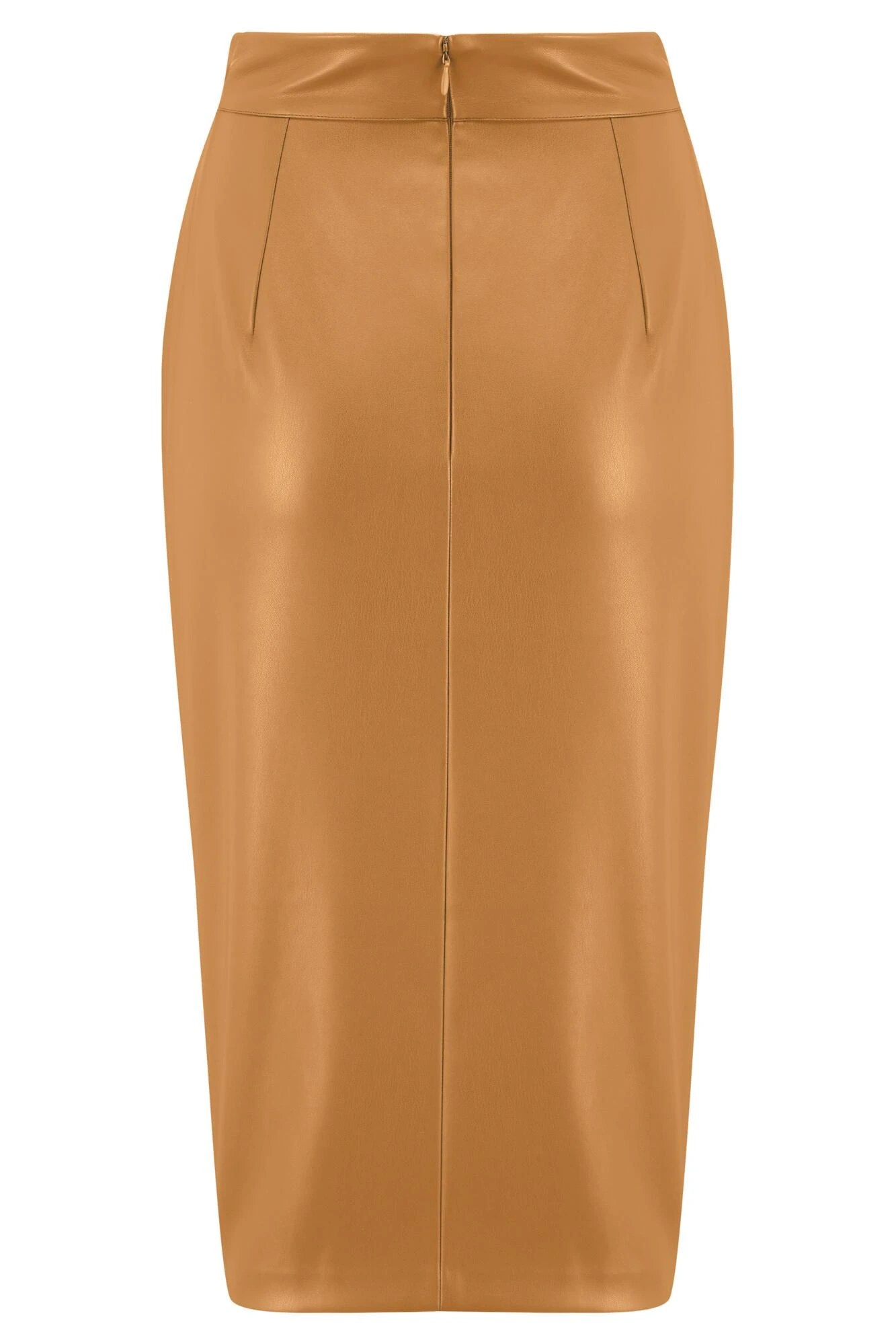 Pour Moi Elise Faux Leather Midi Pencil Skirt - Camel 6 Pour Moi Elise Faux Leather Midi Pencil Skirt - Camel - Image 6