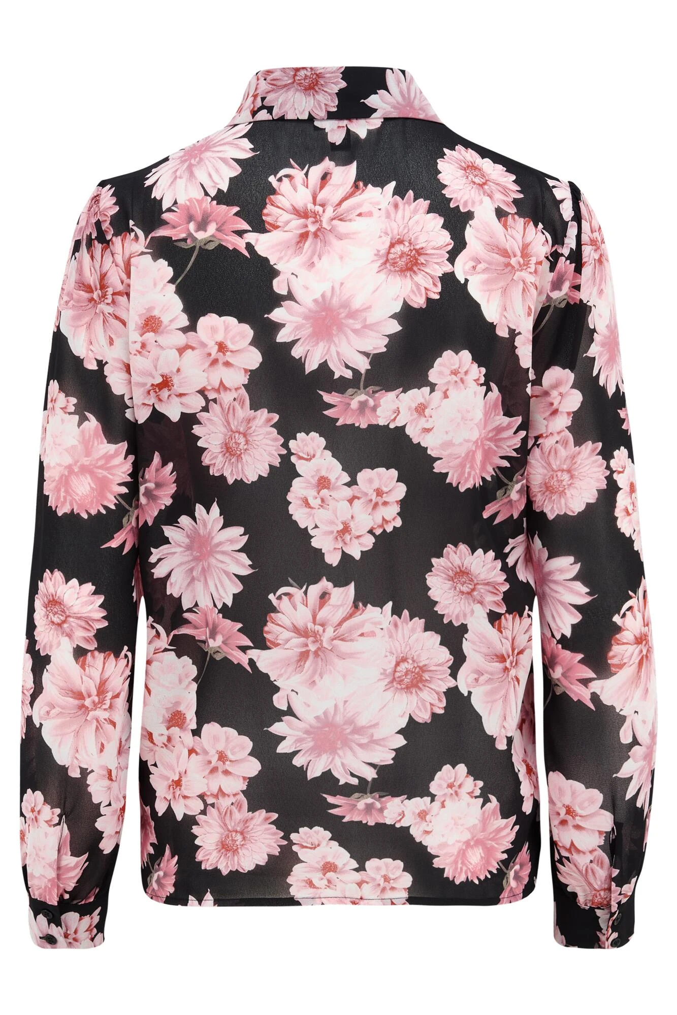 Pour Moi Natalya Chiffon Shirt - Black Floral 8 Pour Moi Natalya Chiffon Shirt - Black Floral - Image 8