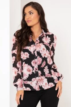 Pour Moi Natalya Chiffon Shirt - Black Floral 13 Pour Moi Natalya Chiffon Shirt - Black Floral -Cheap Clozi Vibe Store 291370 20230315092900