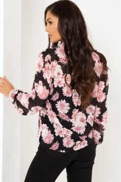 Pour Moi Natalya Chiffon Shirt - Black Floral 12 Pour Moi Natalya Chiffon Shirt - Black Floral -Cheap Clozi Vibe Store 291372 20230315092900